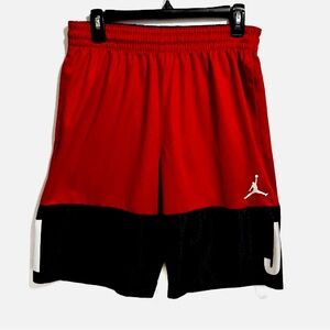 Jordan Spell Out Shorts Red/Black Boys Medium